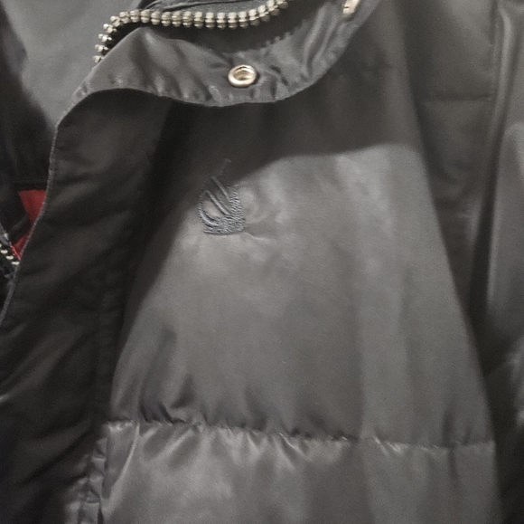 Vintage Nautica Mens Puffer Jacket Reversible Large Black and Red - Picture 4 of 9